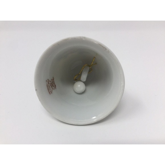 Reutter Porzellan Porcelain Bell White Floral Design Made in West Germany - Picture 4 of 5